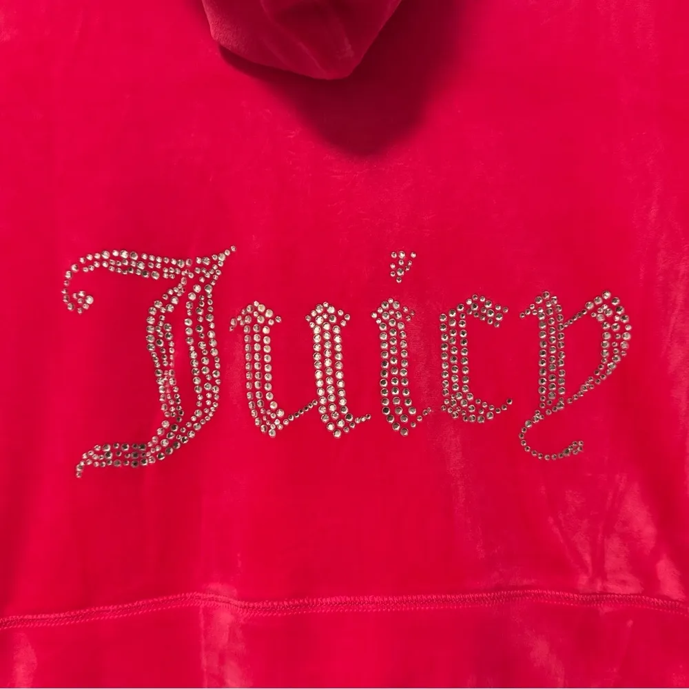 Juicy Couture Long Sleeve Full Zip Hoodie Track Jacket Hot Pink Size 1X NWT - Image 4