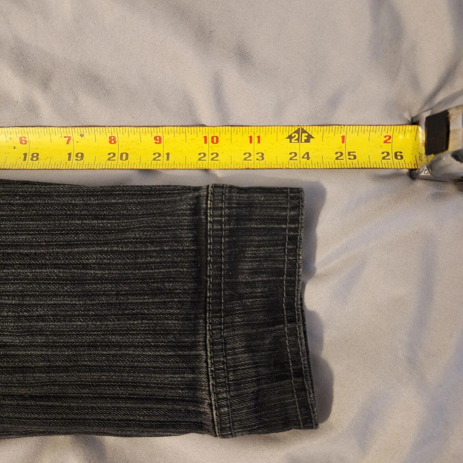 VTG 80s Black Gitano Jean Jacket 16W Denim Button Front Streetwear Size 16 - Image 6