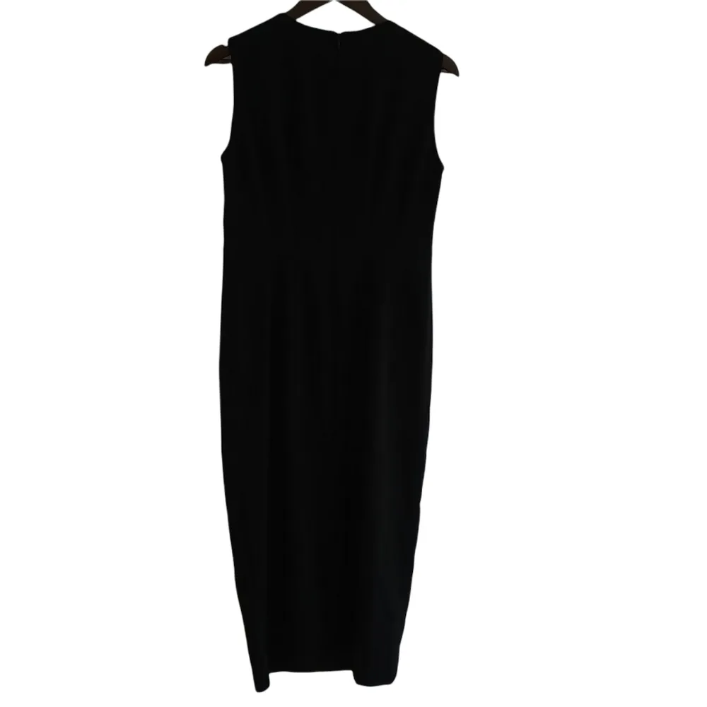 Sharon Young M Black Formal Midi Dress Funeral Size 10 - Image 4