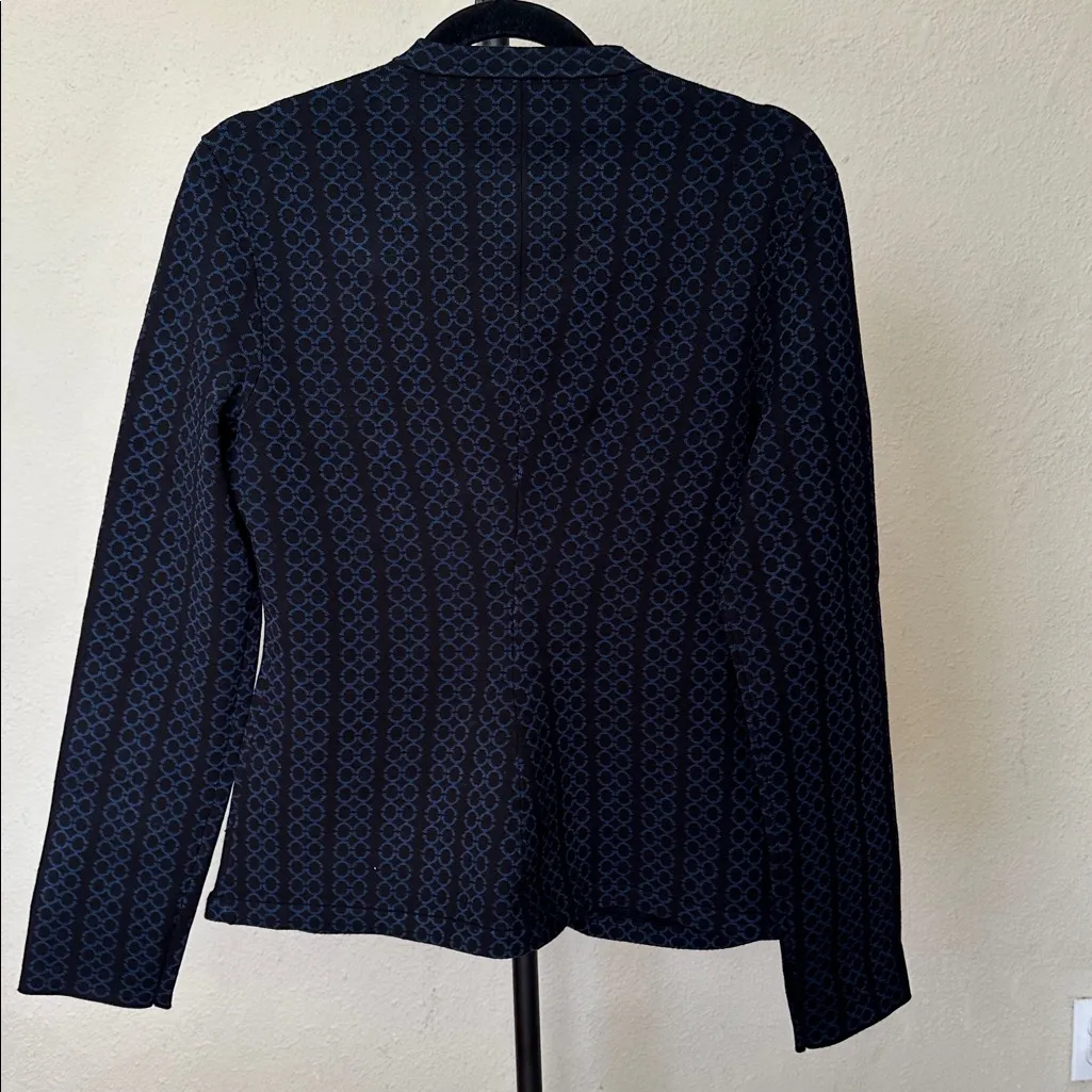 Emporio‎ Armani Asymmetric Knit Jersey Zip-Front Jacket Size 44 - Image 10