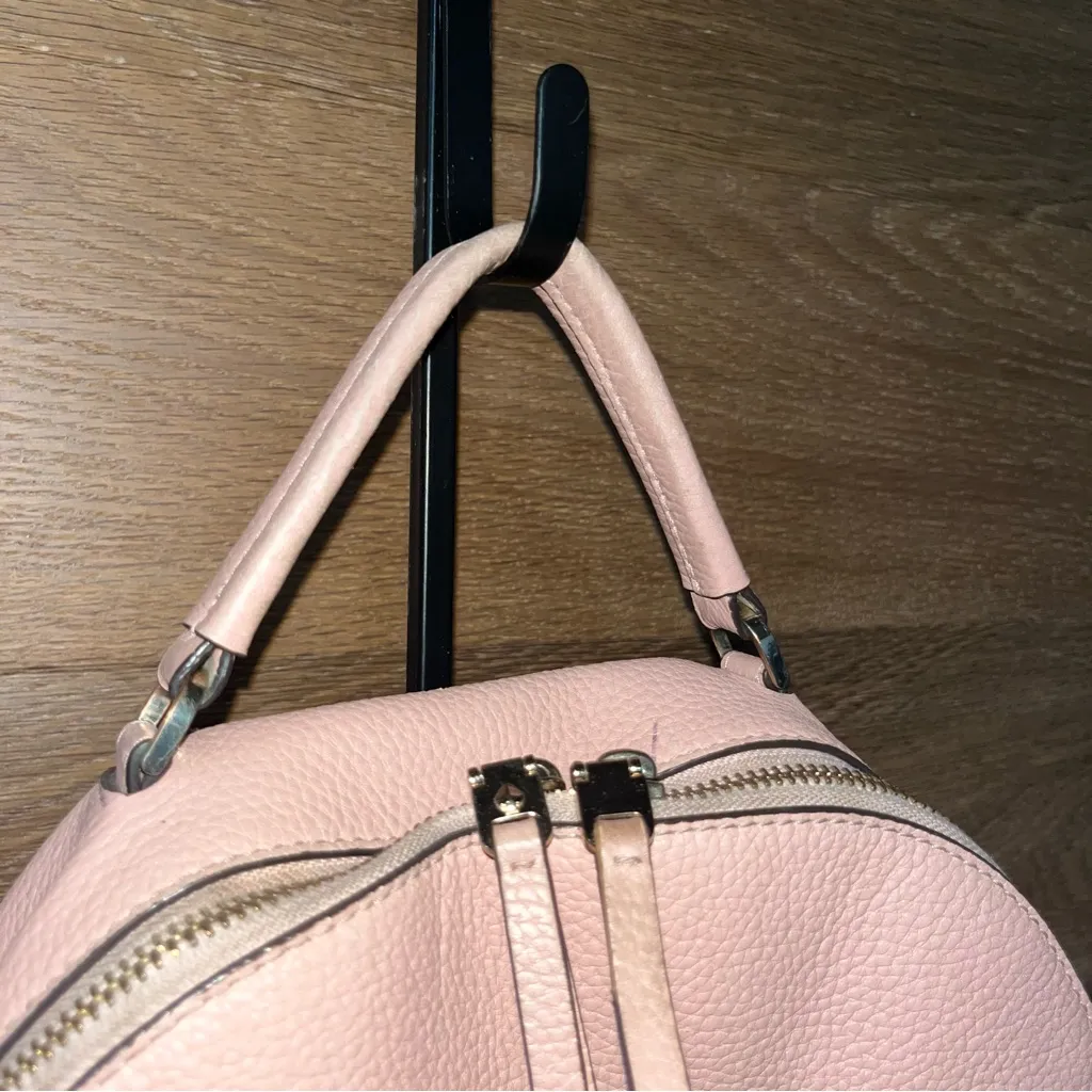 Kate Spade Polly Pebble Leather Dusty Blush Pink Backpack - Image 2