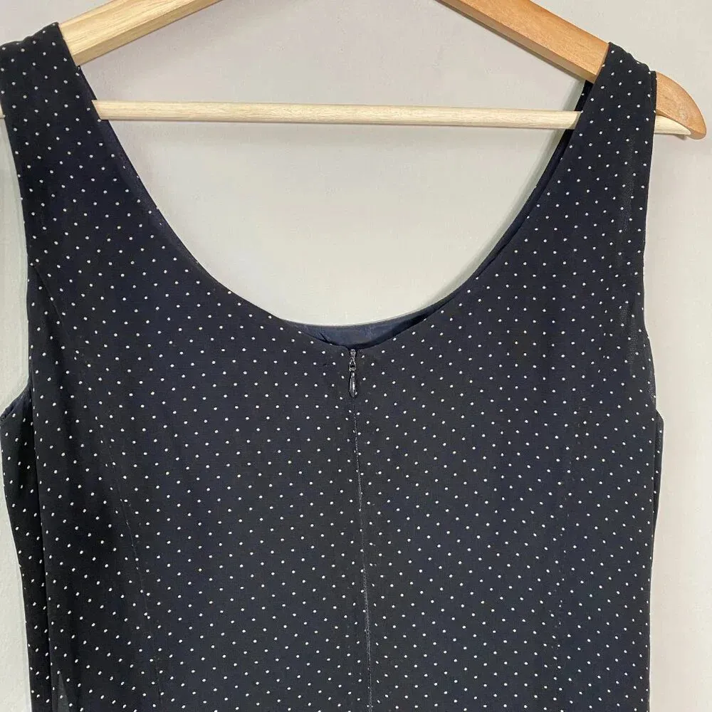 Vintage Isabel Ardee Women's 10 Sleeveless Polka Dot Evening Maxi Dress Black - Image 14