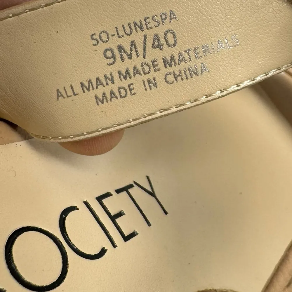 Sole Society New Lunespa Jute Wrapped Block Heel Sandals Neutral Tan Size 9 - Image 9