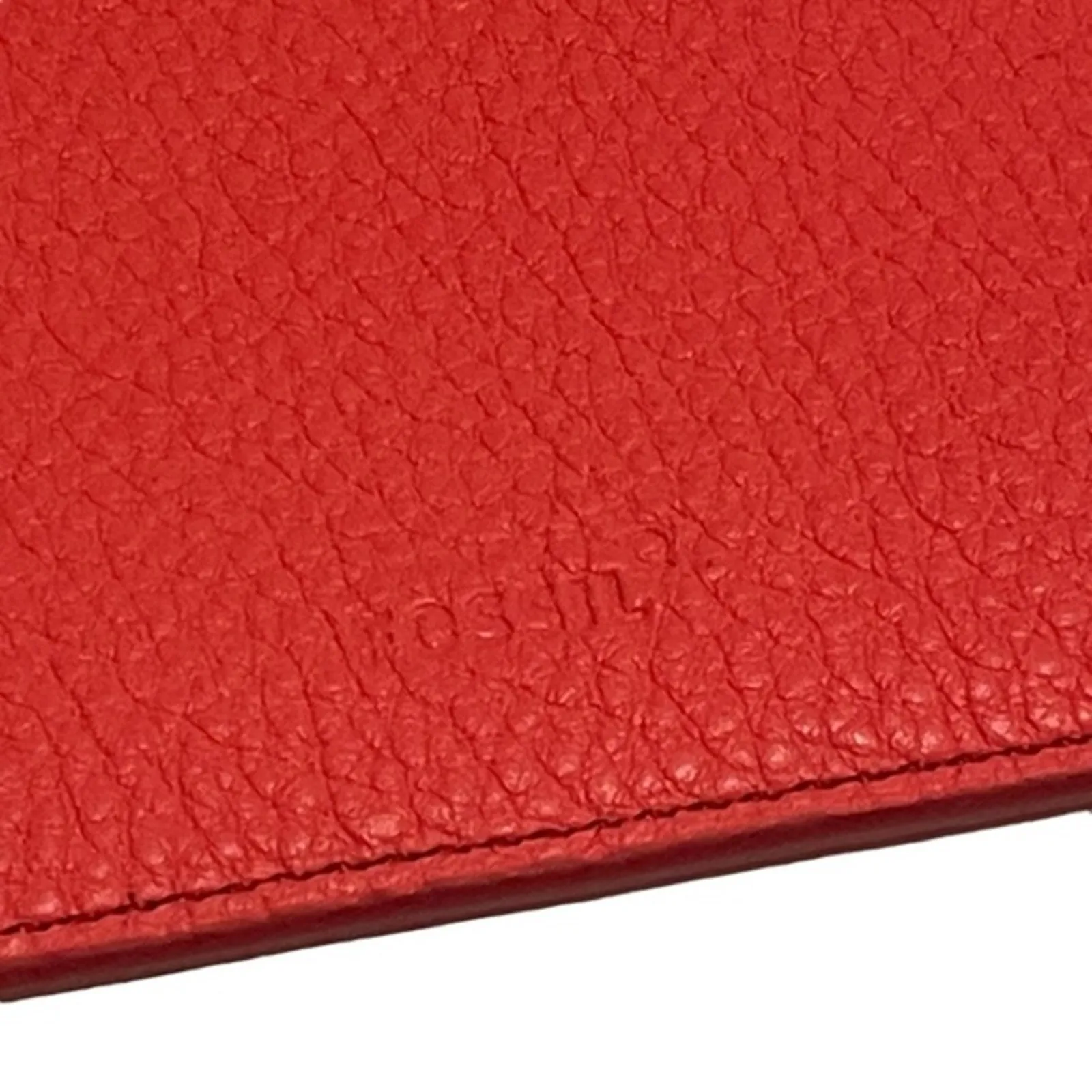 Fossil Emma Pouch Neon Coral Pebbled Leather - Image 3