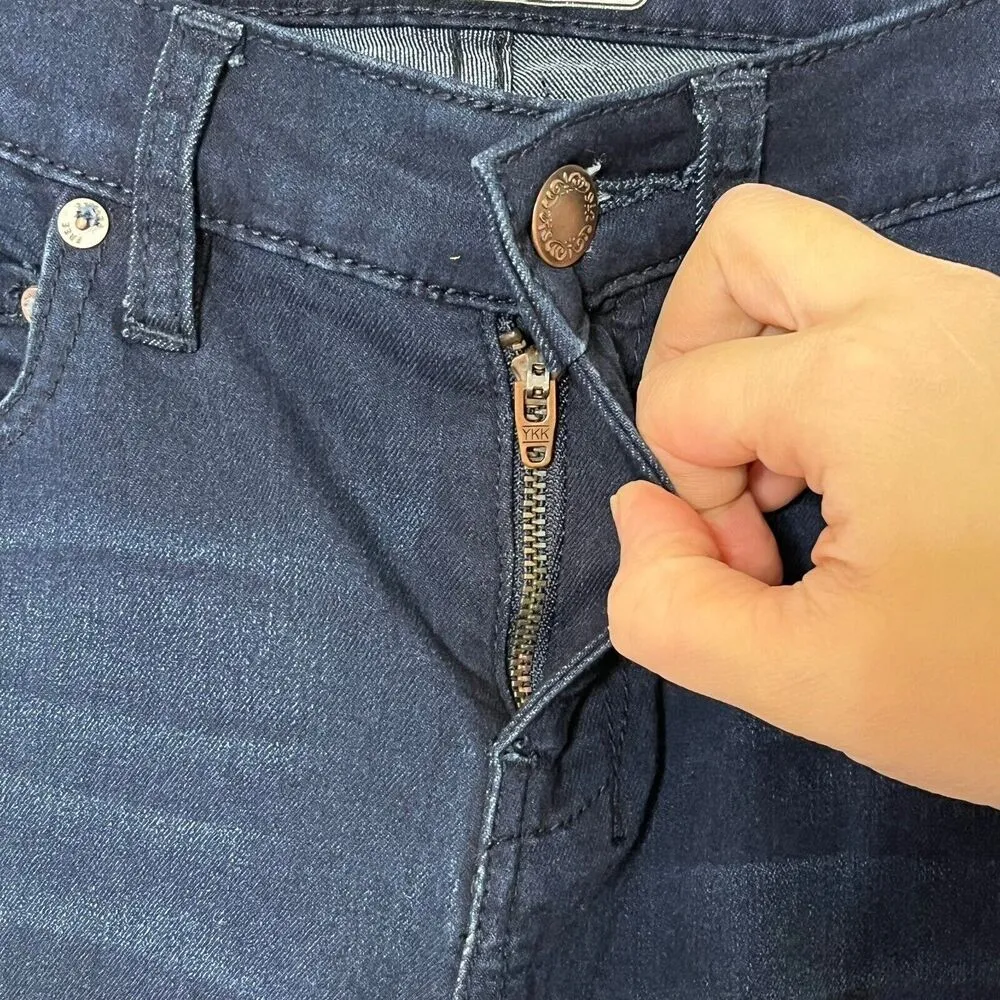 Free People Gummy Flare Stretch Jean Morrisey Wash Mid Rise Bellbottoms Size 25 - Image 7