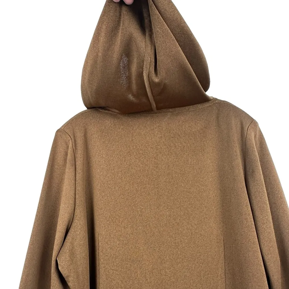 EXCLUSIVELY MISOOK‎ Colorblock Brown & Black Zip Up Hooded Jacket Acrylic XL - Image 10