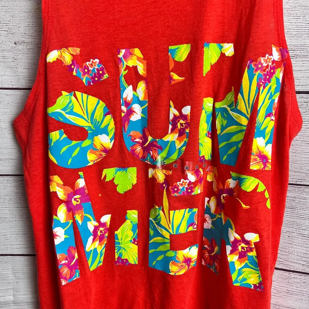 Arizona Jeans Company Womens Sleeveless Graphic Racerback Tank Sz M - Image 3