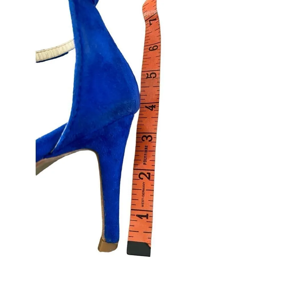 Sturio Stiletto Heels Ankle Strap Formal Strappy Shoes Feminine Pumps Blue Size 8 - Image 12