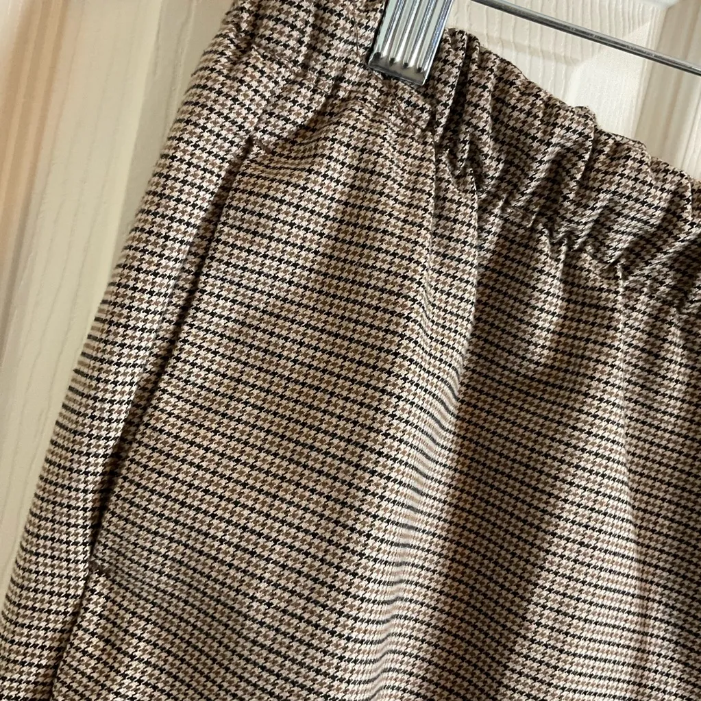 Nicole Miller Women's Plaid Pants, Front Pockets, Drawstring Size 8 - Image 5