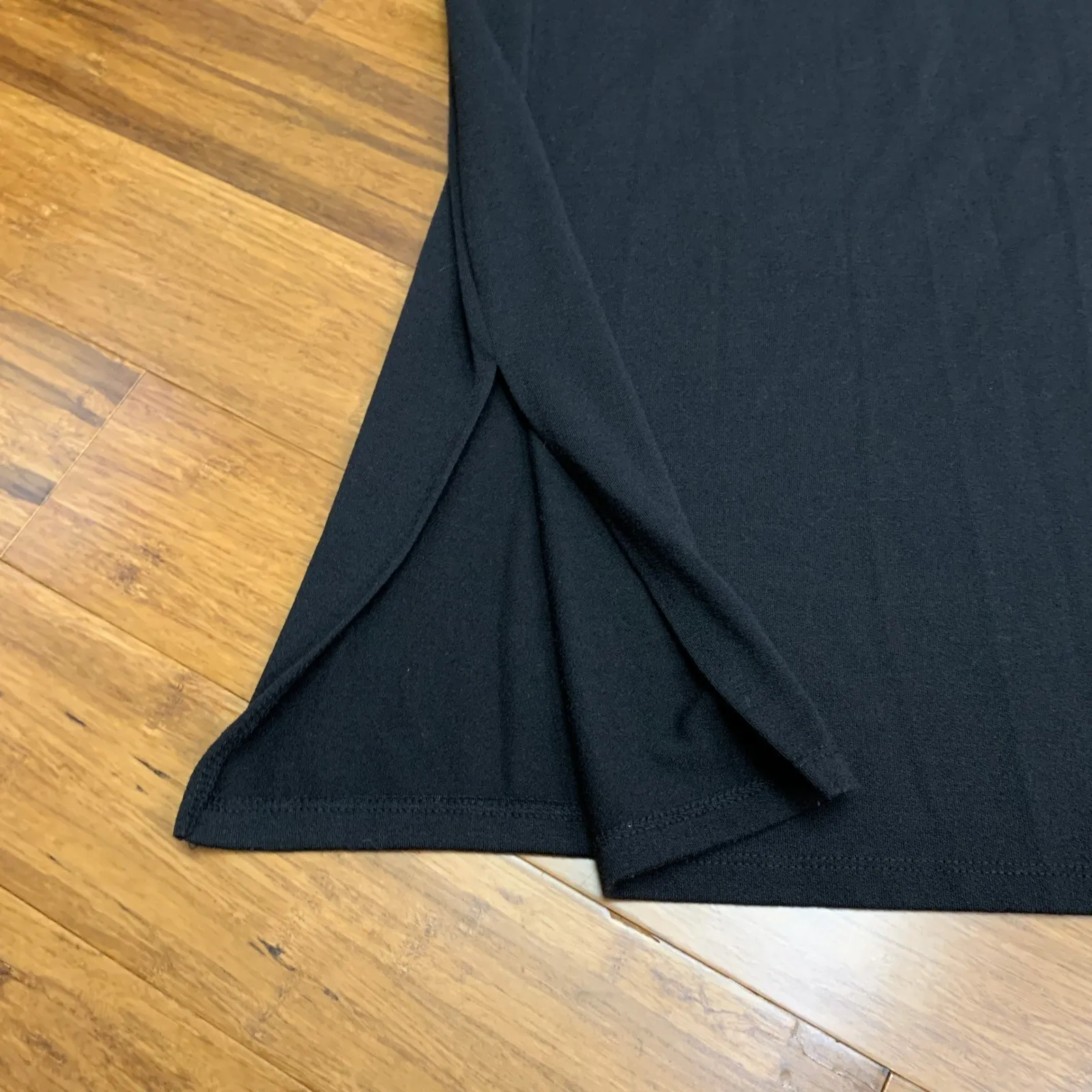 A New Day‎ Black Sleeveless Midi Tank Dress Side Slit Casual Women's Size Large - Image 3