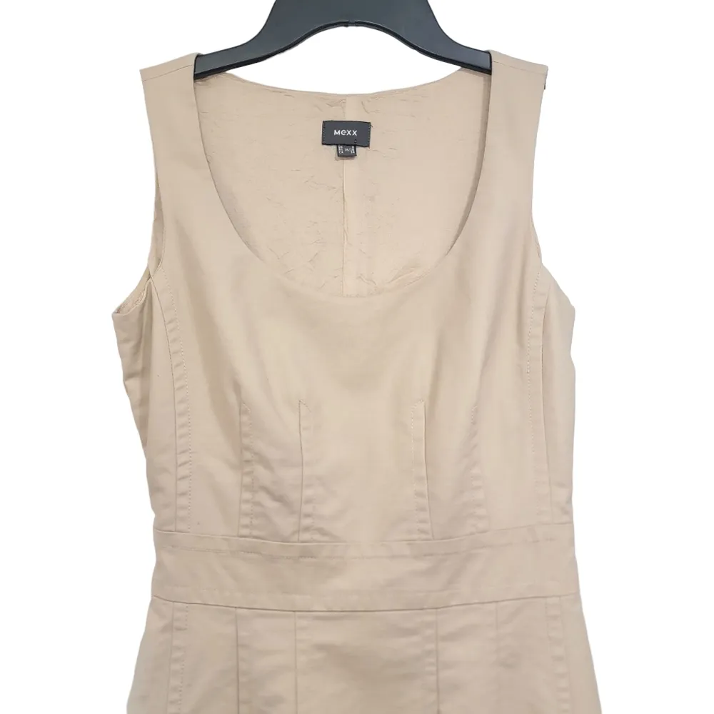 Mexx Khaki Knee Length Sleeveless Pencil Dress Size 4 - Image 2