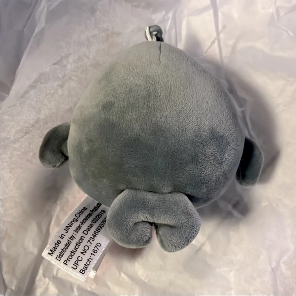 Matt the Manatee Squishmallows Clip On Rare Original Gray - Image 6