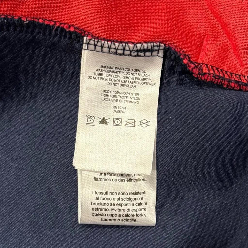 Columbia Outdoor Red and Navy Full Zip Up Sherpa Jacket With Pockets Size Small - Image 4