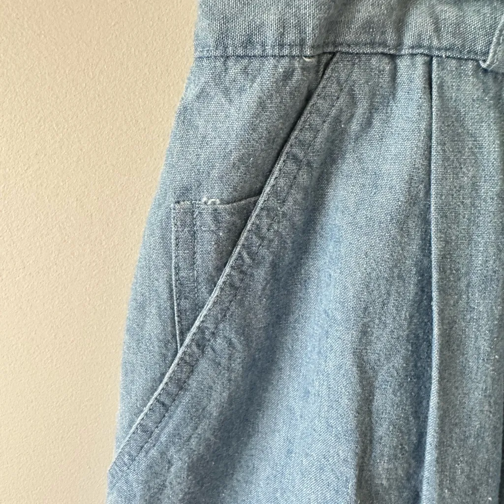 Talbots Vintage Deadstock NWT Denim Skirt 14P Light Wash Pleated Cottagecore - Image 4