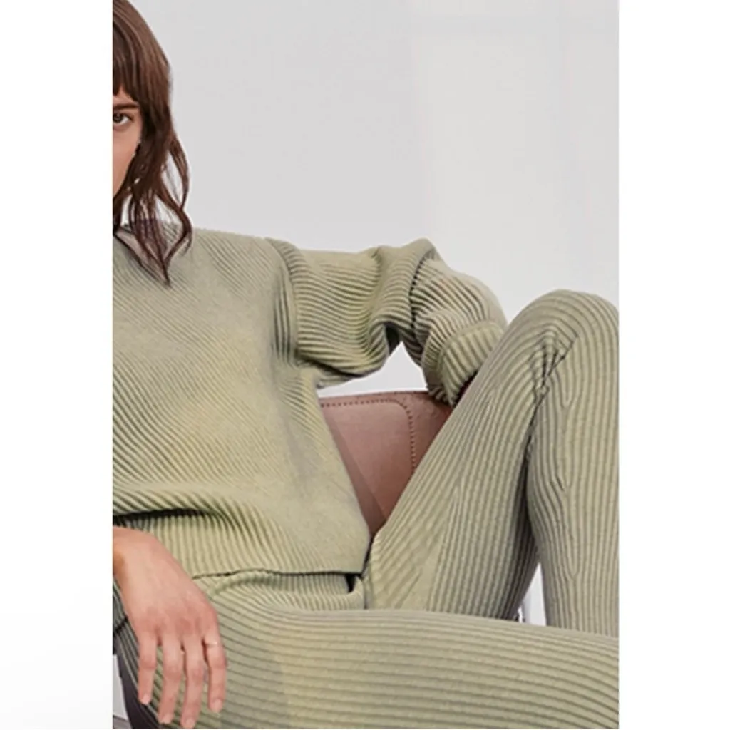 Lunya Cozy cotton silk reversible pullover soft green size M sweater Size M - Image 2