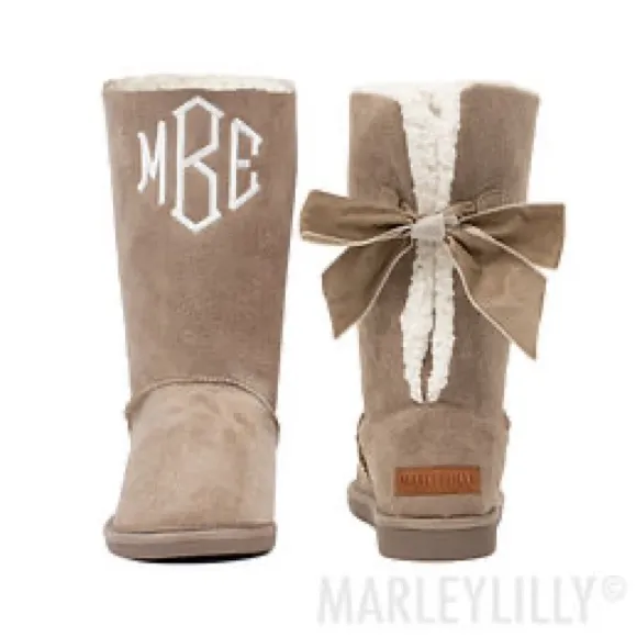 Marley Lilly Sherpa tie boots NOT monogrammed - Image 3