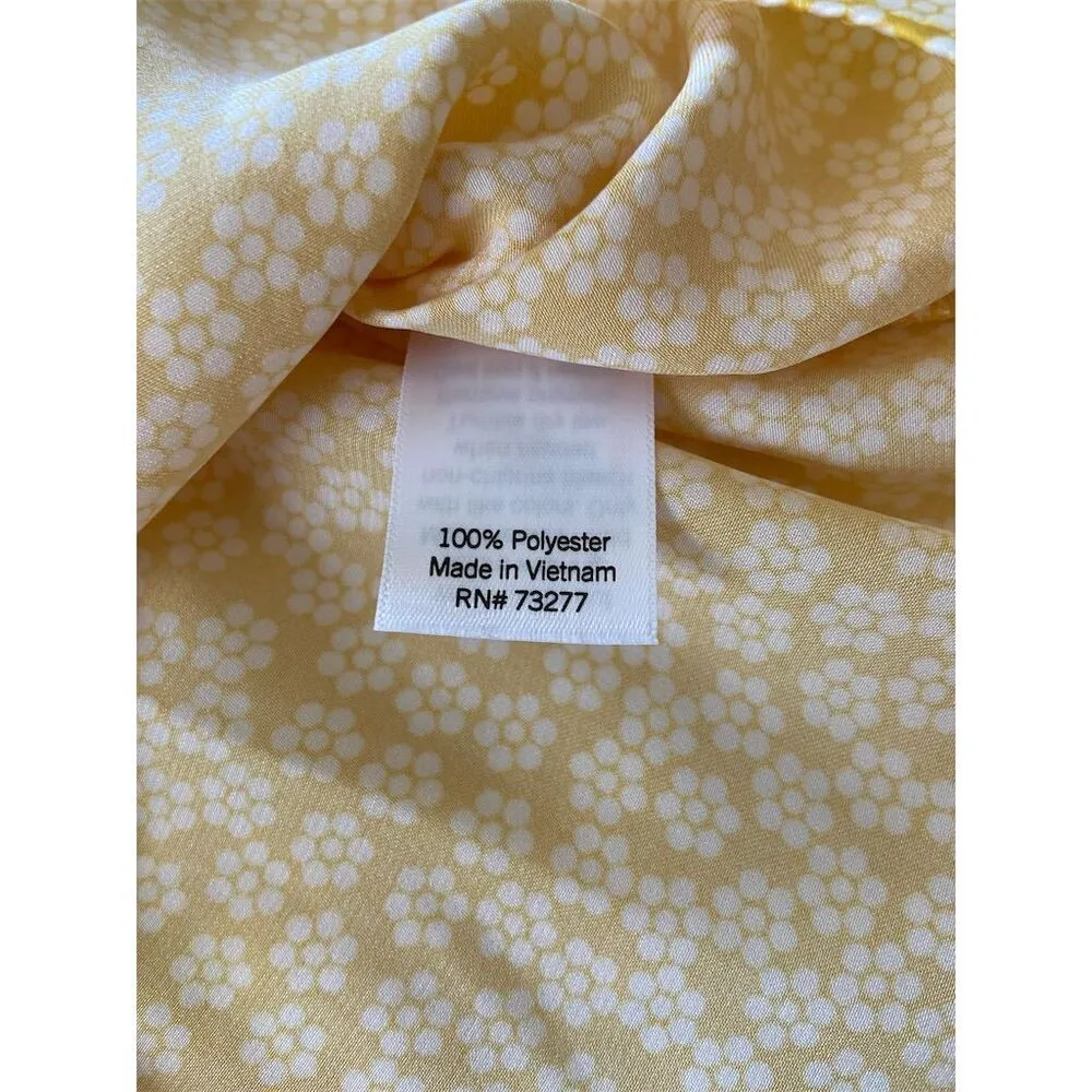 Lauren Conrad Floral Ruffle Tank Top Sleeveless Yellow V Neck Size XS - Image 4