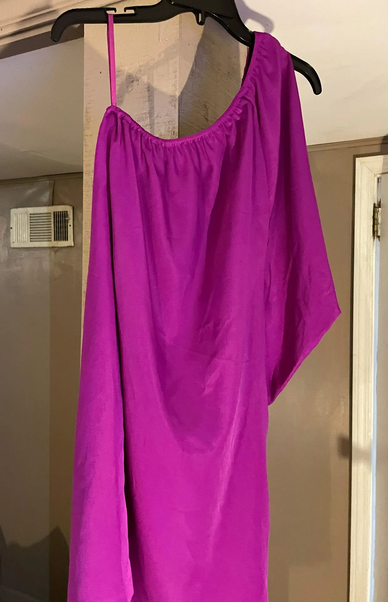 Purple One Shoulder Dress - Image 4
