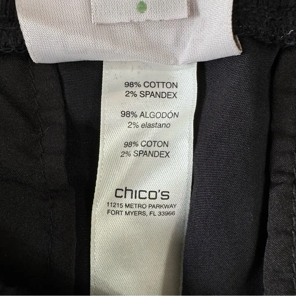 Chico’s Fitigues Christa Roll Pants in Basic Black Size 1/8 NEW - Image 11