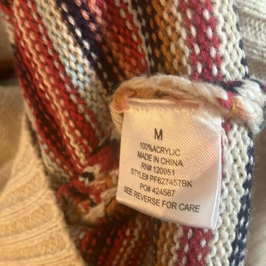 FINAL MARKDOWN Pink Rose Cardigan Sweater medium - Image 5