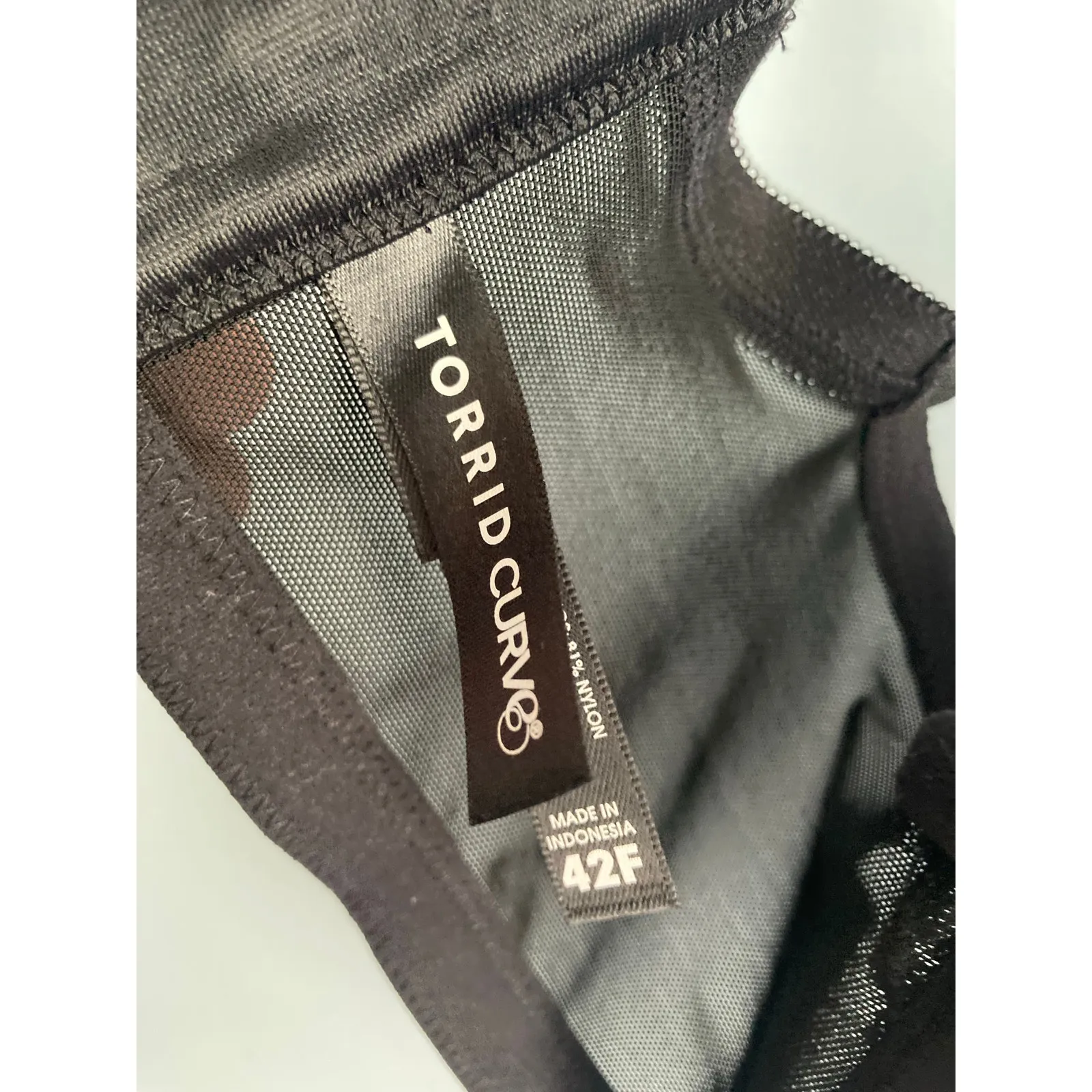 Torrid Curve Bra 42F Black Lined Black - Image 9