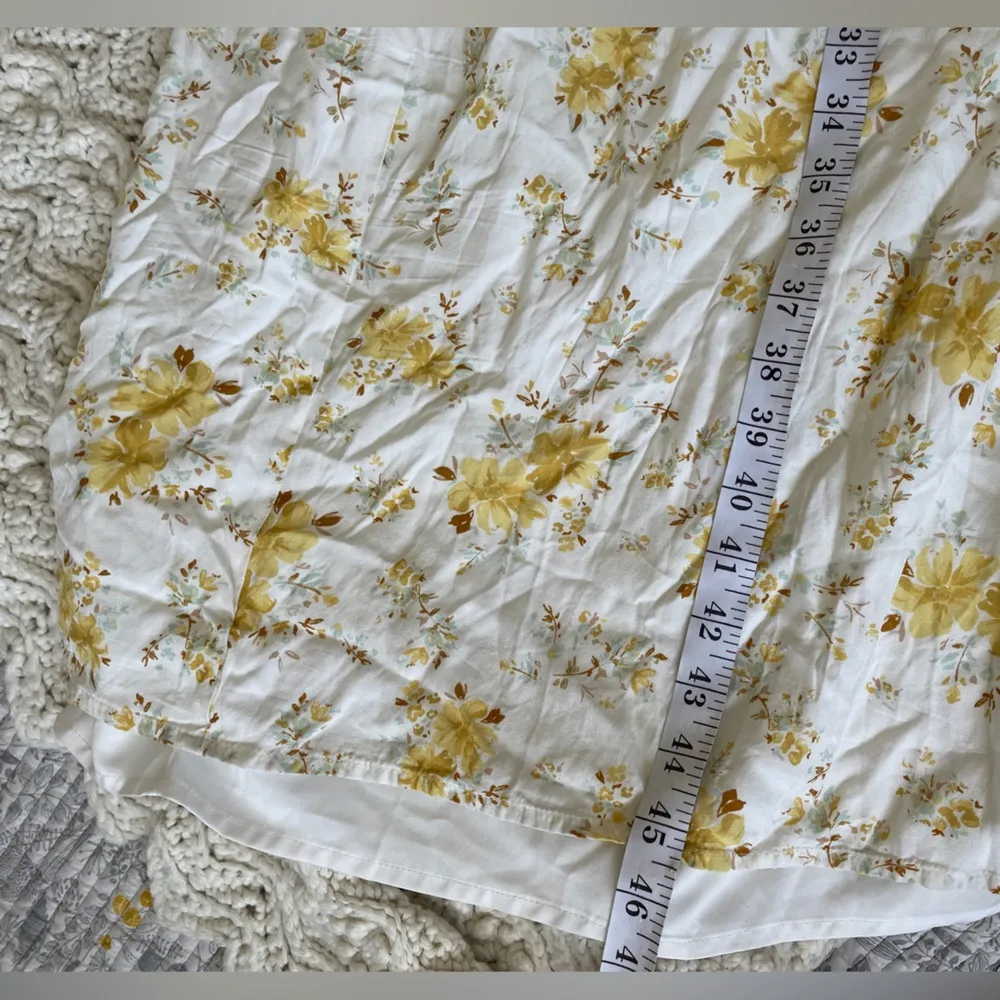 WAYF Rashida Smocked Sundress Midi White/Yellow (Small) Floral Print - Image 8