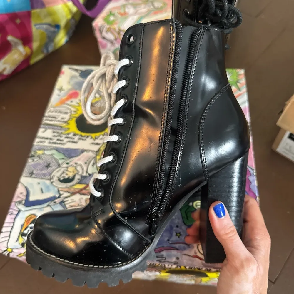 Jeffrey Campbell Legion Lace up Leather Boots - Image 5