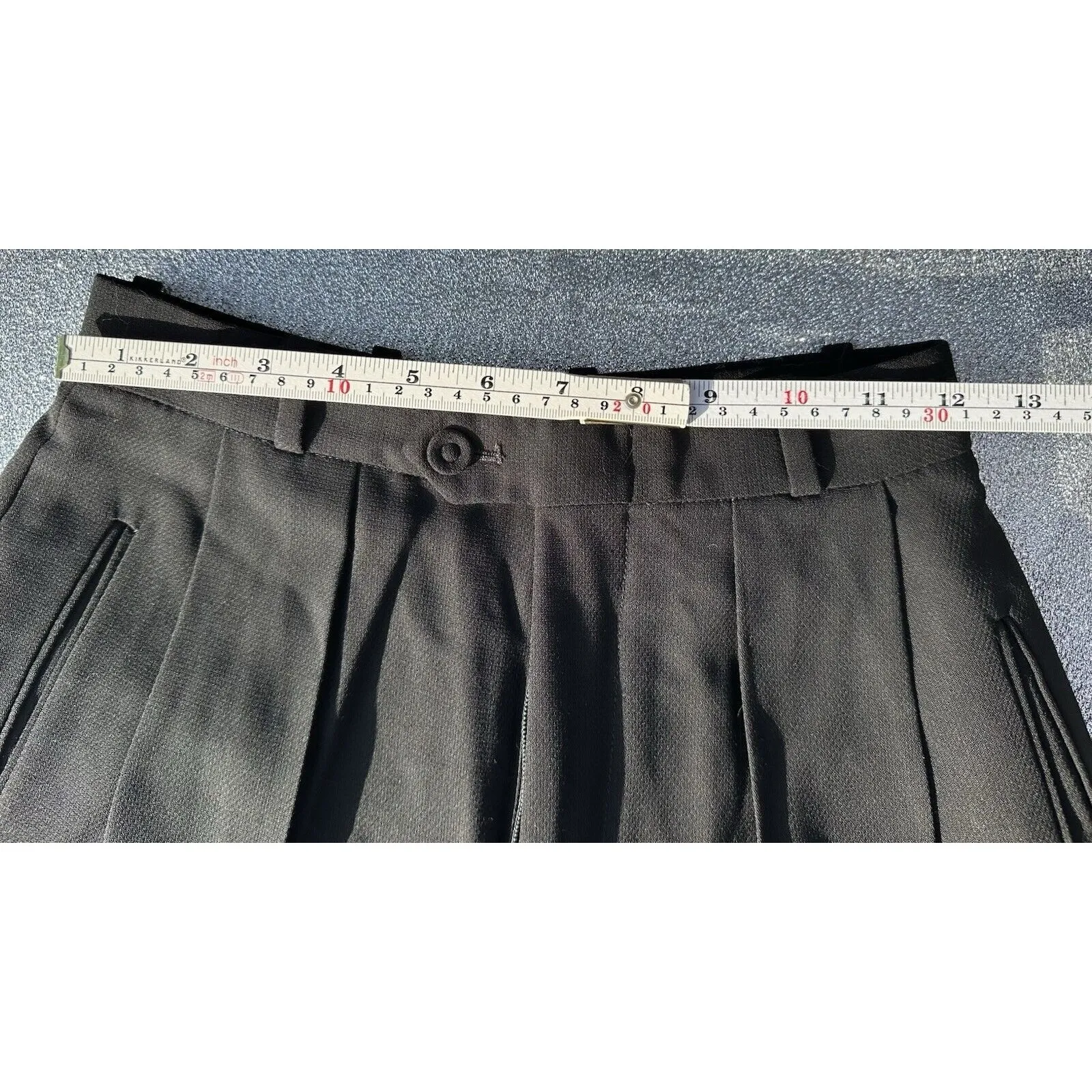 Vintage Nordstrom Bill Blass Womens Black Wool Sz 2  Pants Slacks - Image 4