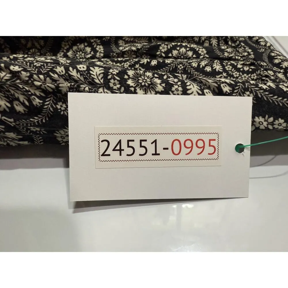 Abercrombie & Fitch White Black Geometric Elastic Midi Skirt Womens Size Small S - Image 7