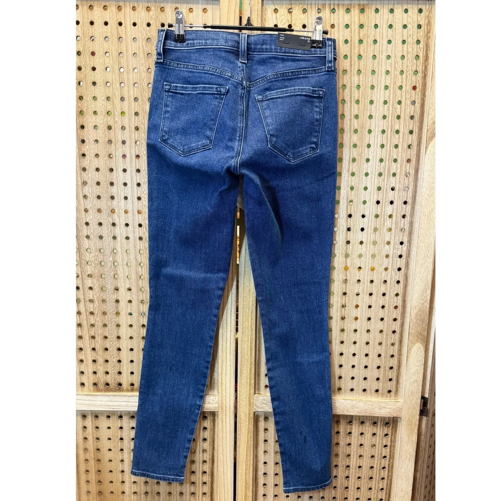 J Brand Zion Blue Denim Skinny Ankle Button Accent Jeans Womens size‎ 25 - Image 2