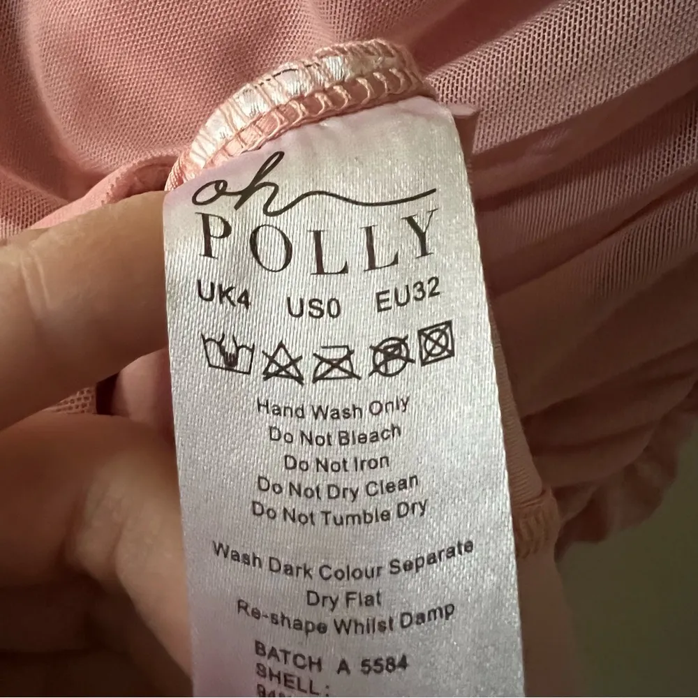 Oh Polly CORSICA Embellished Strap Cut Out Midi Dress in Rose size 0 - Image 5