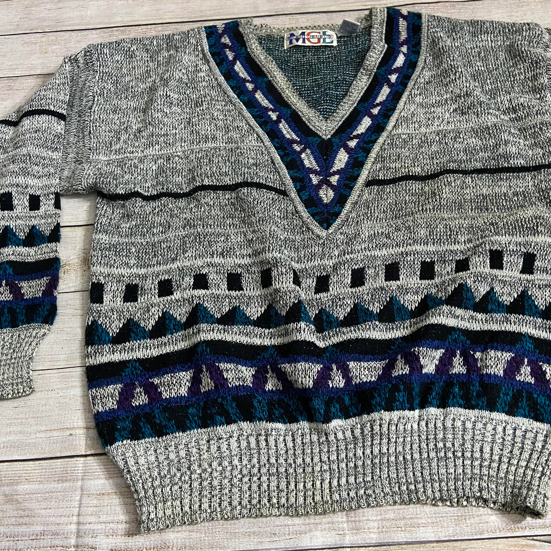 Michael Gerald Ltd Vintage Sweater Gray Size L - Image 5