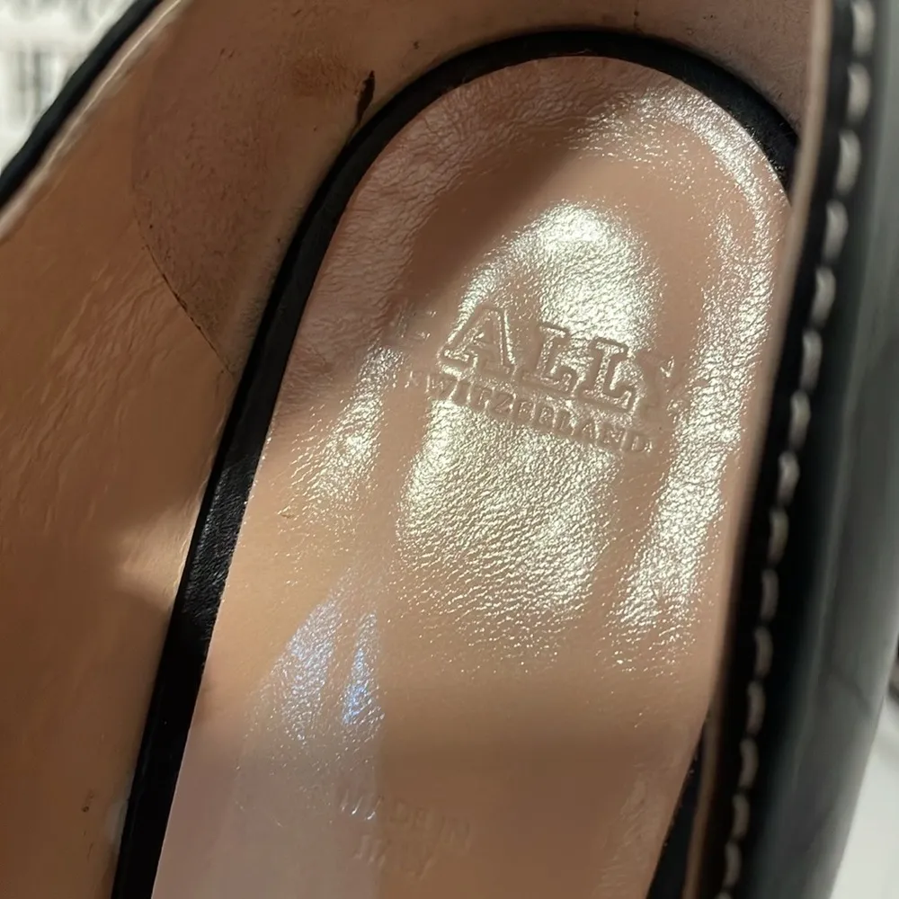 👠👠👠BOGOHO 👠👠👠Bally PeepToe Black Leather Wedge Heels Size undefined - Image 6