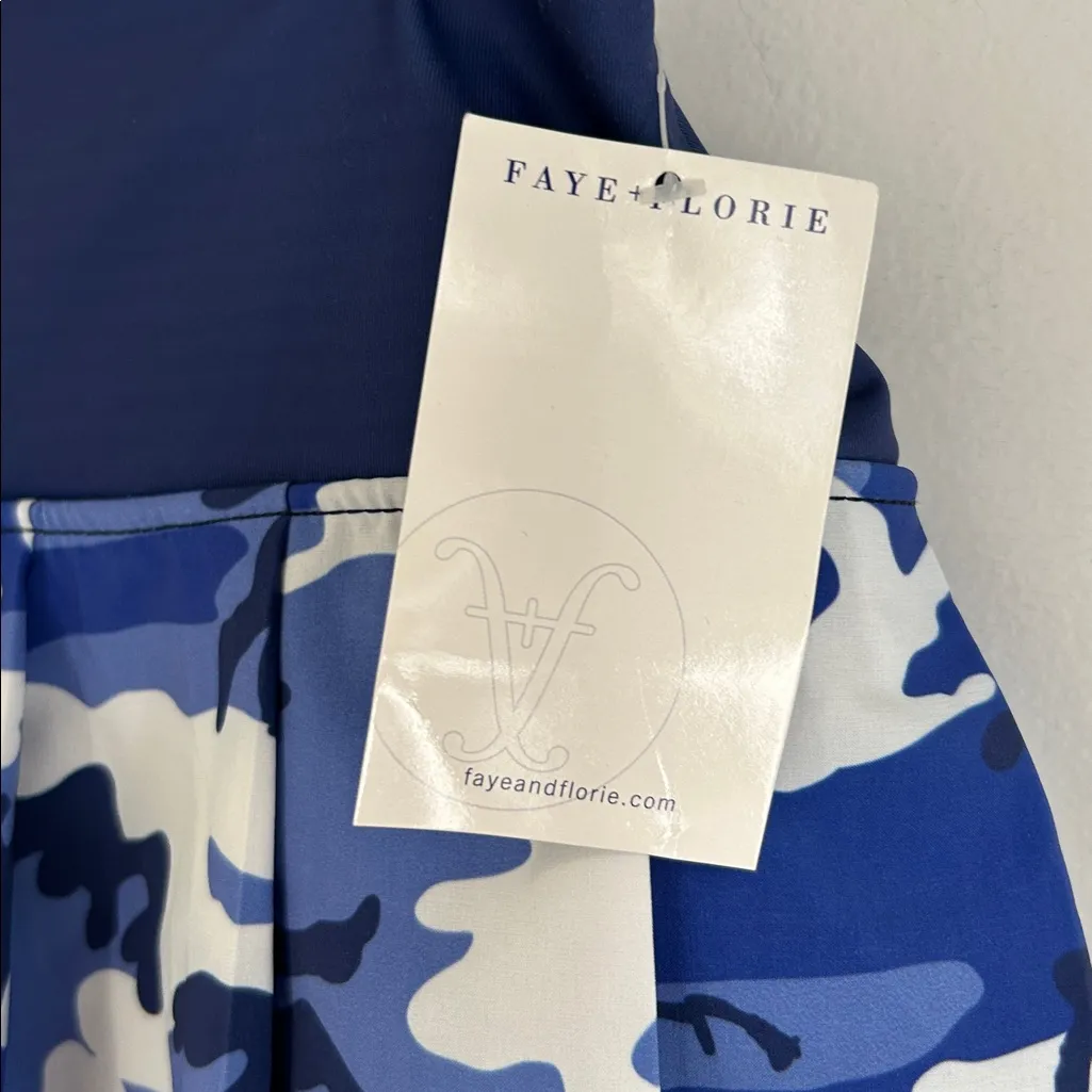 Faye + Florie Blue Camo Pleated Pickleball Tennis Skort - Image 4
