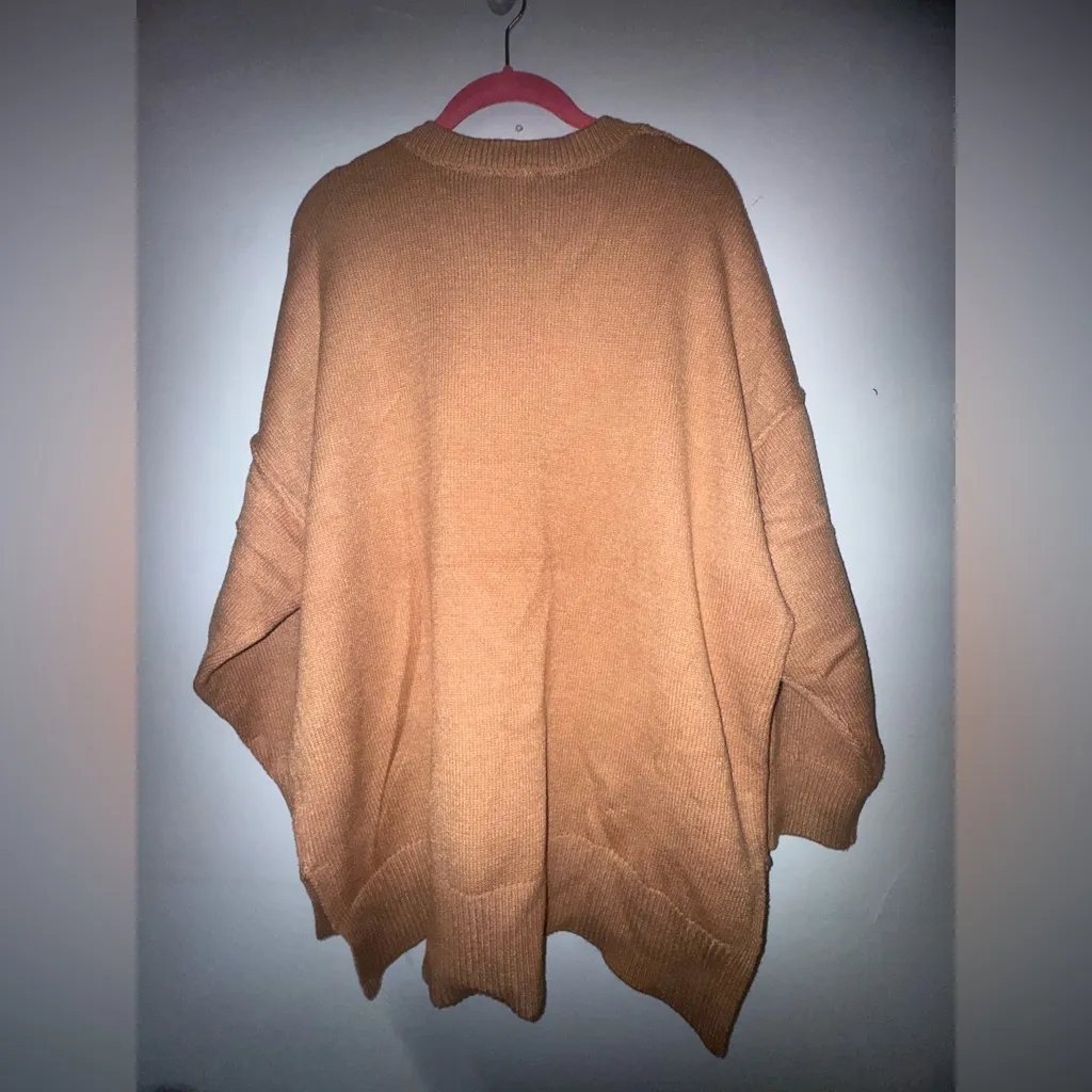 Philosophy v never‎ sweater plus size 3x brown soft ribbed knit slouch shoulder - Image 2
