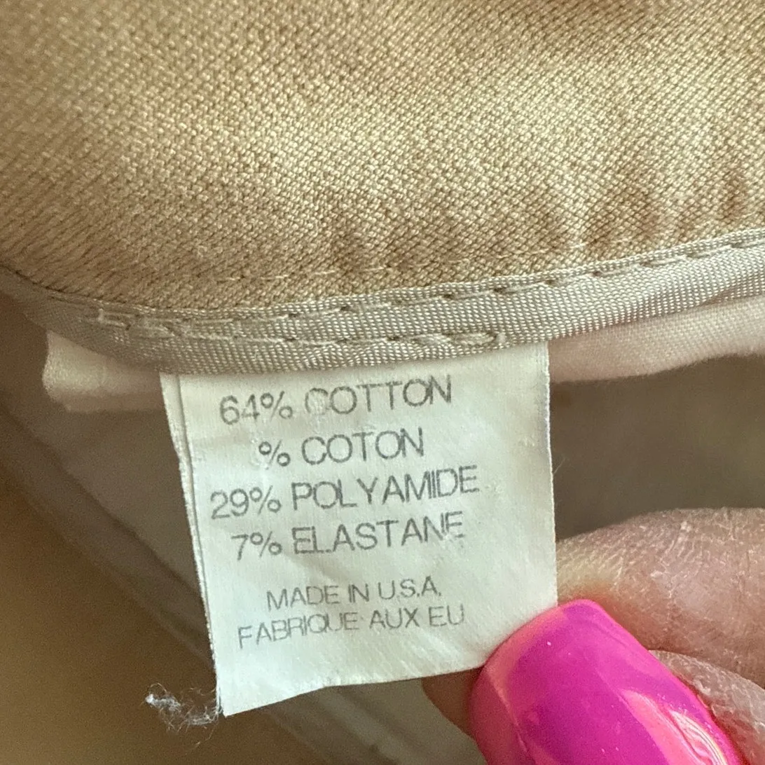 Theory Mid-Rise Stretchy Flare Trousers Tan Size 4 - Image 9