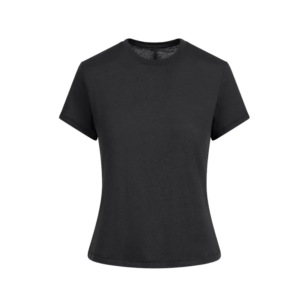Skims Sheer Jersey T-Shirt in Soot, Size XXS - Image 4
