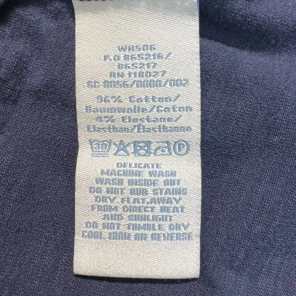 Boden Dress 12 Navy Blue Embroidered Scoop Neck Shirt Sleeve A - Image 8