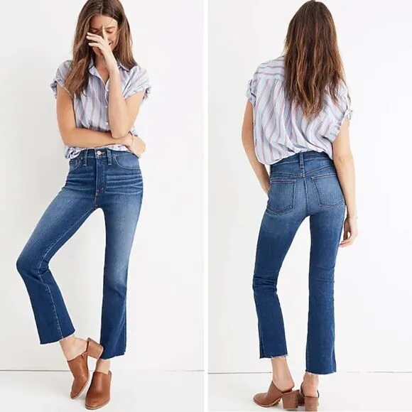 New! Madewell Tall Cali Demi-Boot‎ Jeans in Marco Wash, size 25T - Image 2