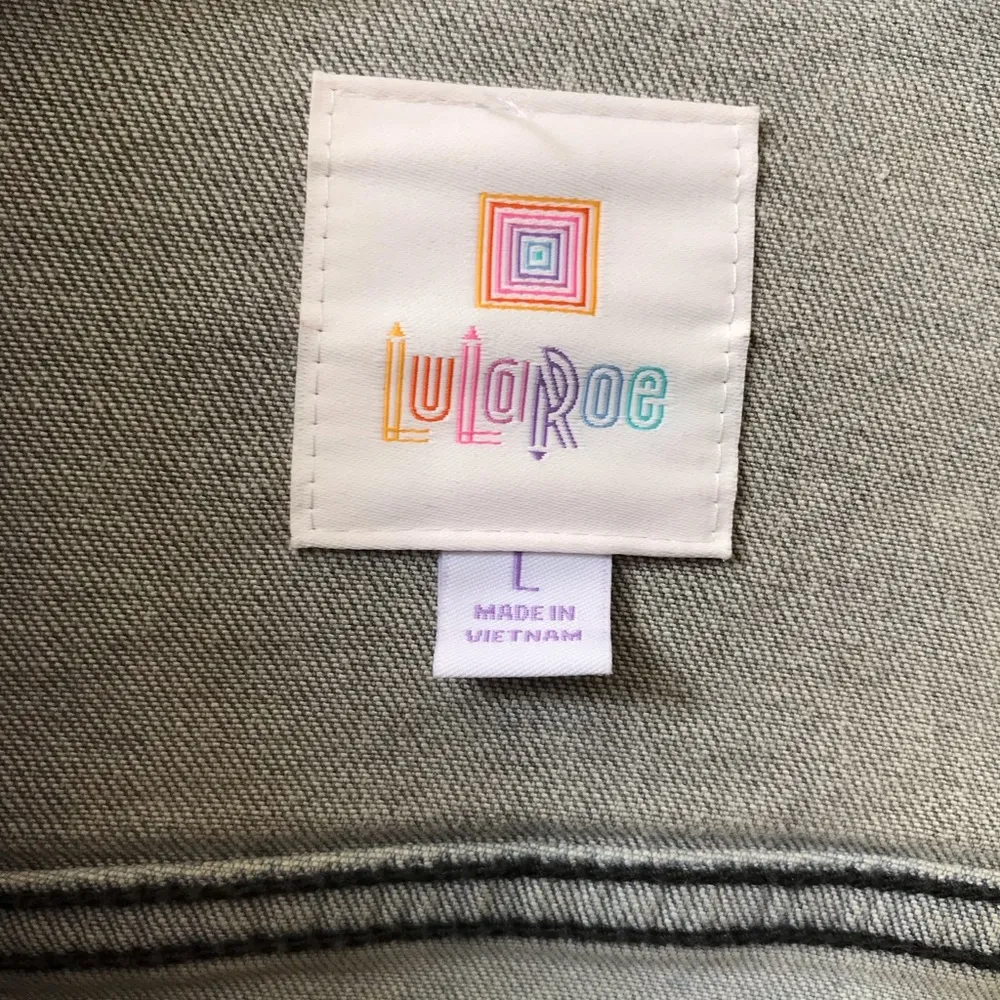 LuLaRoe  Two Toned Denim Jacket Large - Image 2