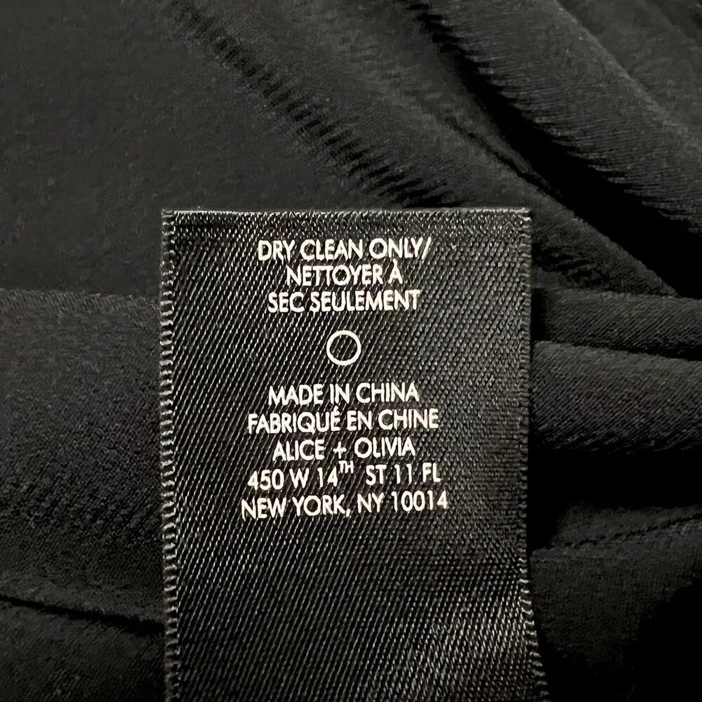 Alice + Olivia Sinclair Romper Surplice V-neck Long Sleeve Zip Black Women’s 0 - Image 12