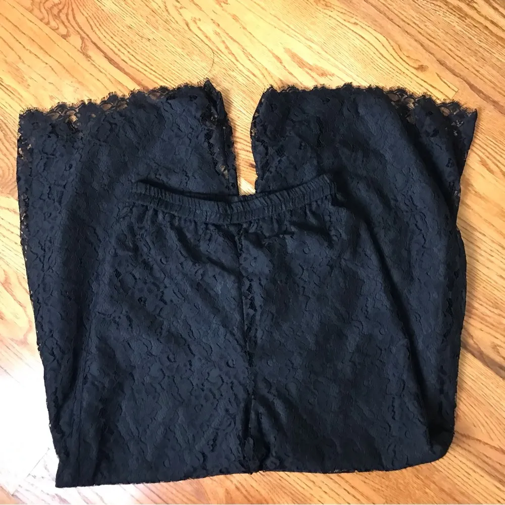 Black Lace Dress Pants Size M - Image 2