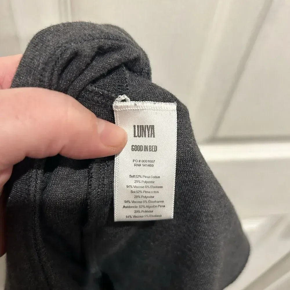 Lunya Good‎ In Bed Lounge Sweat Pants Charcoal Gray Women's Size Large - Image 6