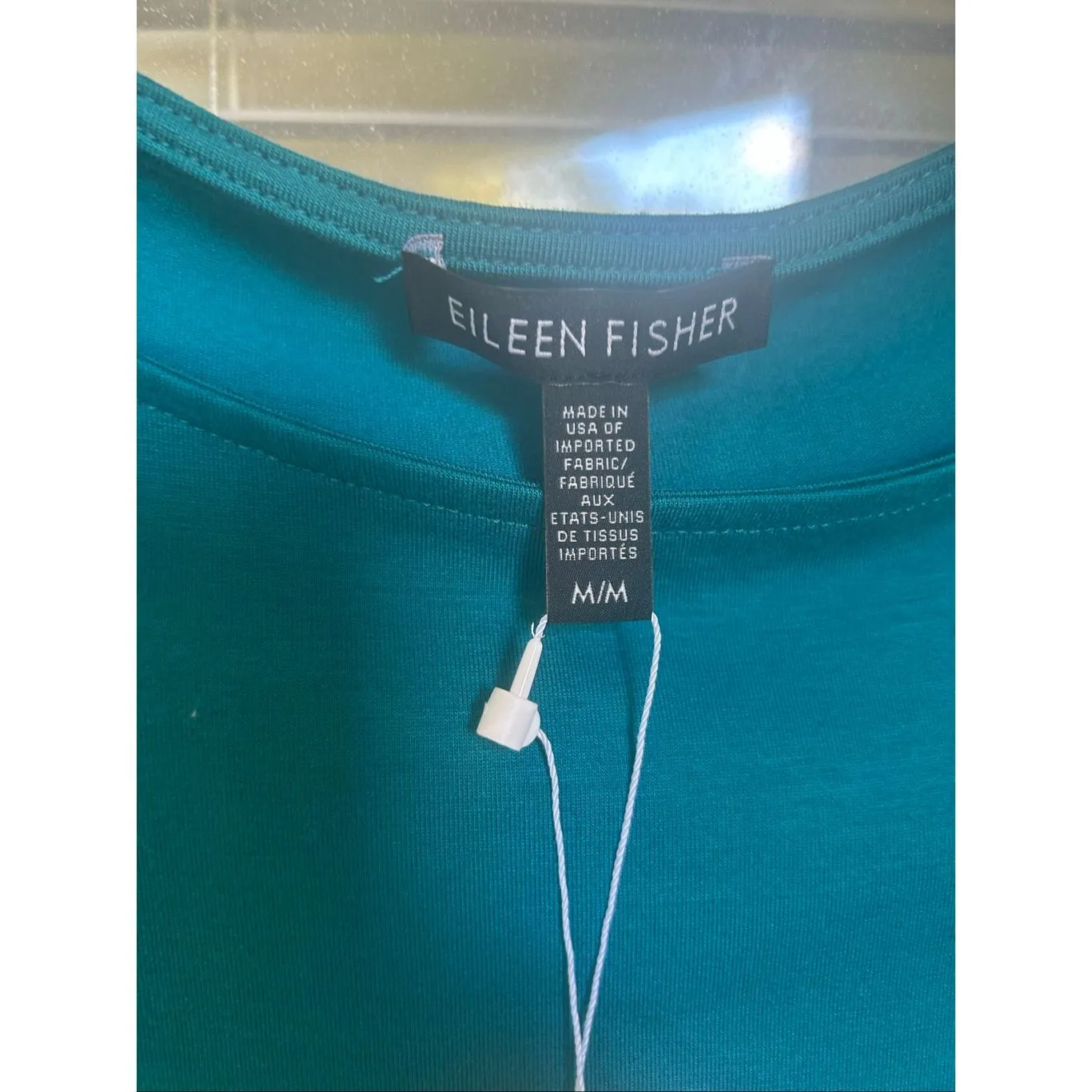 NWT Eileen Fisher Fine Tencel Stretch Jersey Tunic Dress Green Size M - Image 8