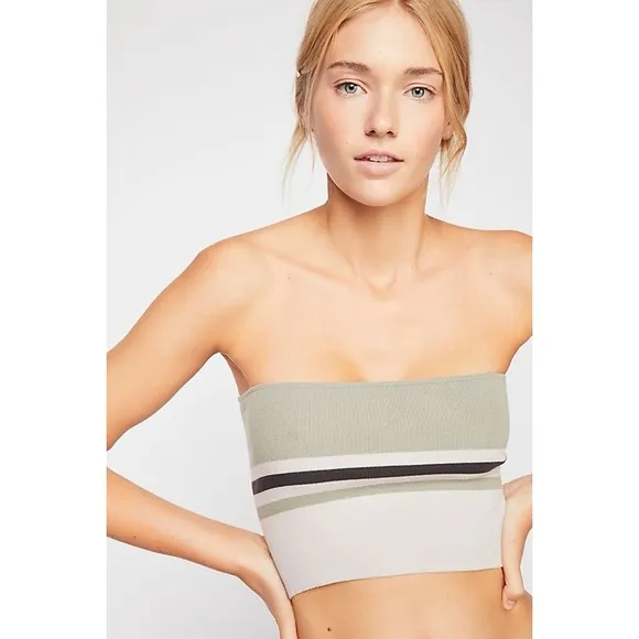 nwt // free people coco bandeau stripe ribbed top - Image 16