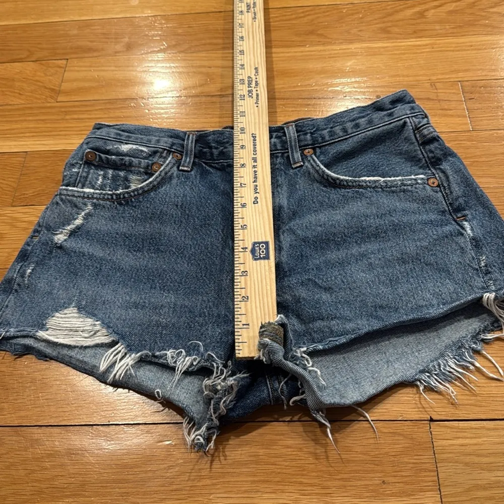 AGoldE  button fly distress Jean shorts  size 25 . - Image 5