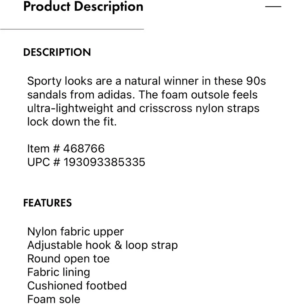 Adidas 90S Sandals, 7, NWOB - Image 8