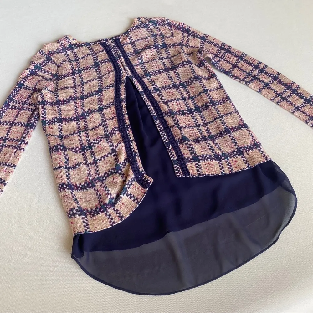 Lucky Brand Layered Plaid Sweater - Image 5