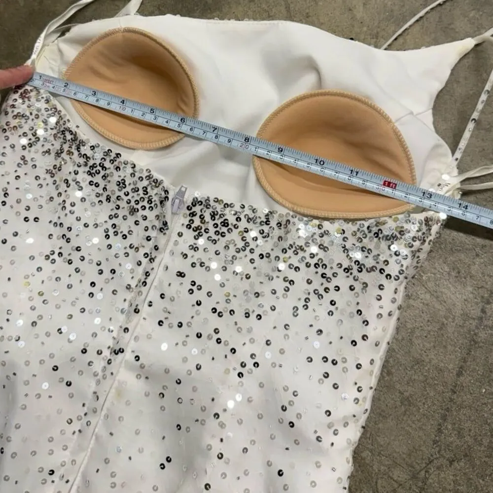 Vintage retro y2k sequin beaded festival party top - Image 3