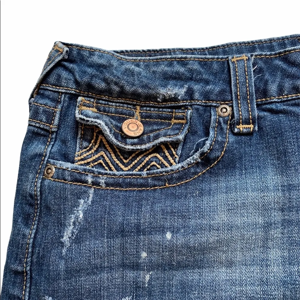 Vigoss Medium Wash Jean Mini Skirt - Image 3